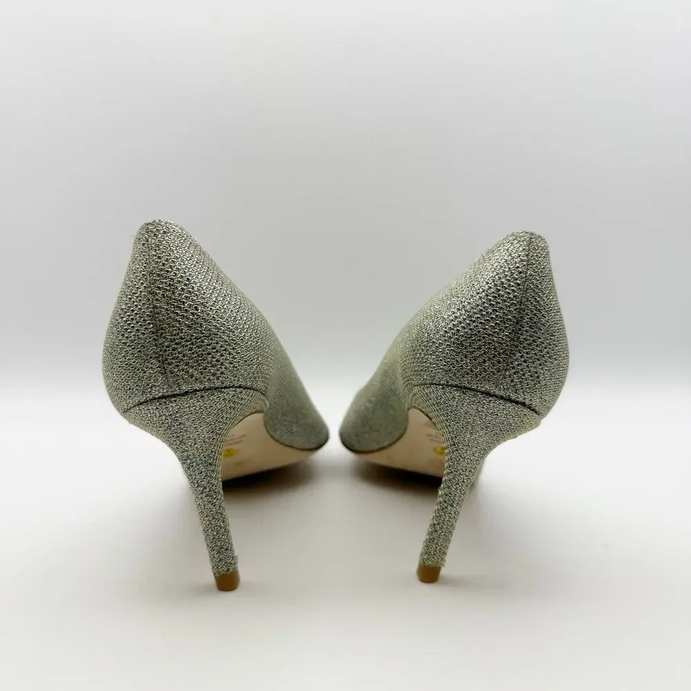 Stuart Weitzman Women’s Stuart 75 Pump Platino Heels Size 5 Gold NWOB